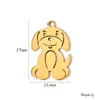 Gato, Perro, Elefante Animal DIY Accesorios para Joyería Acero Inoxidable Pulido Pendientes de Moda Collar Pulsera Colgante