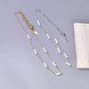 Collar de perlas de temperamento L203 para mujer, cadena de clavícula de acero inoxidable, joyería versión coreana de soporte al por mayor una generación de cabello