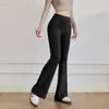 Leggings Ligeramente Acampanados Piel de Tiburón para Mujer, Novedad Verano 2026 Cintura Alta Adelgazantes Casuales Fitness Deporte Yoga