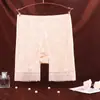 Leggings de seda helada para mujer con jacquard de encaje, anti-luz, sexys, estilo boxer rosa, pantalones de seguridad al por mayor