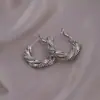 Pendientes de Círculo Retorcido Multicapa, Pendientes de Lujo Ligero y Exquisitos, Pendientes de Moda Sencillos de Tendencia Nueva, Pendientes de Diseño de Alta Gama