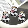 Parche acrílico coreano con diseño de panda de dibujos animados, hecho a mano, con diseño de dibujos animados, para refrigerador, accesorio para el cabello