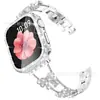 Adequado para Apple Iwatch11 Pulseira de Relógio com Laço Cravejada de Diamantes Pulseira de Metal Estilo Corrente para Apple Watch Feminino Transfronteiriço