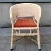 Silla Tradicional de Mimbre Antiguo, Silla de Mimbre, Silla de Bambú, Silla Hecha a Mano con Respaldo Antiguo, Sillón de Descanso, Silla de Ocio, Sillón para Personas Mayores, Otros