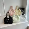 Bolsa de Tecido Casual Fresca Versátil Transfronteiriça Nova 2026 para Mulheres, Bolsa Tote Leve para Trabalho e Deslocamento, Bolsa de Ombro