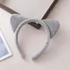 Tiara Fofa de Orelha de Gato em Veludo Francês para Meninas Estilo Japonês Headwear de Rosto de Menina Outono e Inverno Grampo de Cabelo Desenho Animado Tiara Acessórios de Cabelo