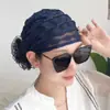 Elegante sombrero de estilo occidental para cubrir el cabello blanco para mujer 2023 Nuevo Estilo gorra cerrada verano transpirable recogido de pelo redecilla de encaje sombrero pañuelo para la cabeza