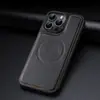 Nueva Funda Magnética Anti-Caída de Gama Alta Adecuada para iPhone 17 Funda de Teléfono 18 Promax Piel de PU 16 Funda de Cuero