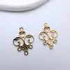 Ouro Cobre Banhado Preservador de Cor Múltiplo Pendurado Nuvem Auspiciosa Floco de Neve Poroso Etiqueta DIY Estilo Antigo Grampo de Cabelo Pingente de Borla Material de Pingente