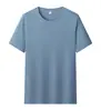 Comércio exterior transfronteiriço 180g CVC masculino e feminino manga curta ombro cor sólida camisa cultural versão lisa T-shirt roupas de classe roupas de trabalho personalização