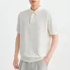 Mo Maike Alta Inteligência Modal de Deslocamento Mistura Camisa Polo Masculina Verão 2026 Cor Sólida Manga Curta Masculina 75923