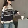 Suéter para Niña Otoño e Invierno 2025 Nuevo Estilo Coreano Suéter de Punto para Niños Suéter de Punto de Diamantes Camiseta Base de Invierno para Niñas Niños Grandes