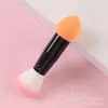 Herramientas de Maquillaje de Caramelo Macarrón de Venta Caliente Transfronterizas, Esponja de Maquillaje, Base Líquida, Pincel de Rubor de Doble Punta en Forma de Bala que No Absorbe Polvo
