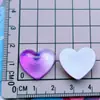 Pasador de Corazón con Gradiente Transparente Cuerda para el Cabello Pinza Agujero Hebilla de Zapato Pegatina para Vaso de Agua Pegamento en Crema Accesorios Acrílicos DIY