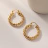 Pendientes de círculo irregular exagerado en forma de C, estilo europeo y americano, con un diseño moderno y elegante para mujer.
