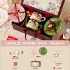 Juego de Vajilla de Cerámica de Alta Calidad Juego de Cuenco y Plato para Regalo de Boda Caja de Regalo Tazones y Platos de Arroz para el Hogar Color Bajo Esmalte