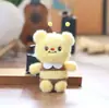 Muñeca Colgante de Peluche Nueva Muñeca Abeja Chirriante Linda Creativa Oso Mantequilla Llavero Colgante para Bolsa