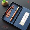 Marcador de Libros Pipa de Caoba Set de Bolígrafos Signature Estilo Chino Clásico Souvenirs Culturales y Creativos Regalos y Premios para Festivales de Música