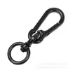 Chaveiro de Liga de Zinco para Exterior com Fivela de Cinco Seções, Cordão Multifuncional para Celular, Acessórios de Metal para Bolsa, Preto, Cordão para Celular
