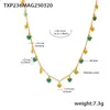 Arroz Duoduo Color Brillante Aceite Gotas Colgante Multi-Amor Accesorios Cadena Clavícula Diseño de Nicho Pulsera Acero Inoxidable traje Mujeres