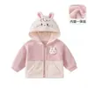 Abrigo para Niñas Otoño Invierno 2026 Nuevo Elegante Bebé Todo en Uno Polar con Capucha Ropa Cálida Infantil Invierno