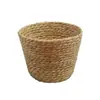 Nuevo Estilo Nórdico Cubierta de Maceta Tejida con Paja Cubierta de Maceta para Plantas Verdes de Sala de Estar Dormitorio Cubo de Abrazos de Celebridad de Internet Cesta Tejida