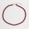 Collar de cuentas de ágata roja hecho a mano para mujer, estilo retro, ligero, de lujo, de alta gama, elegante, a la moda, elegante, combinable con todo, cadena para clavícula.