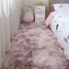Tapete Nórdico Tie-dye de Seda e Lã para Casa Cross-border Dropshipping Simples Tapete de Chão para Sala de Estar Tapete de Pelúcia para Quarto ao Lado da Cama Capacho