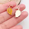 Mezcla de 20 gotas de aceite de hojas de flores amarillas, accesorios de joyería de aleación, pulseras, pendientes, llaveros, colgantes.