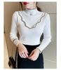 Suéter Básico Elegante de Punto con Cuello Semi Alto Estilo Coreano para Mujer, Nuevo Suéter Pulóver Versátil de Corte Delgado para Otoño e Invierno 2026