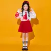 Nuevos Disfraces de Porristas Estilo Chino Viento Chino para Niños y Niñas Conjunto de Manga Larga para Actuación en Escenario Ropa de Escenario para Ceremonia de Apertura