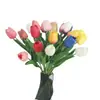Tulipa Artificial de PU Única para Decoração de Casa, Materiais para Arranjo de Flores, Fotografia de Casamento e Cenografia