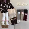 PantalonesCalcetín Calientes para Niñas para Otoño e Invierno, Cubrecalcetines Patchwork de Abrigo, Calcetines Gruesos de Forro Polar para Niños Pequeños y Niños Pequeños