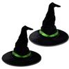 Sombrero de Bruja de Halloween Vestido de Fiesta Sombrero de Bruja Cos Disfraz de Fiesta Sombrero Negro Tocado Cinta Sombrero de Bruja
