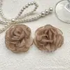 Flores de Organza de 5.5 cm con Borde Quemado Accesorios DIY Pinzas para el Cabello Adornos para el Cabello Flores para Zapatos y Sombreros Accesorios para Ropa Flores al por Mayor