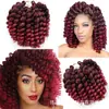 Pelucas de mujer transfronterizas, rizos en espiral trenzados, trenzas africanas de resorte pequeño, cabello corto rizado con rizos de varilla