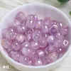 Cuentas de Pluma que Caen Polvo de Estrella Dingyi Estilo Ins Resina Galvanizada con Agujero Pasante Cuentas Sueltas Cadena de Teléfono DIY Accesorios de Joyería con Cuentas