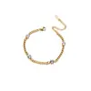 Tobillera de Acero Inoxidable con Diamante de Seis Garras, Estilo Nuevo, No se Desvanece, para Mujer, Diseño de Nicho, Moderna, Versátil, de Alta Gama