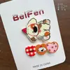 Pinza para el pelo de acrílico con diseño de oso de dibujos animados, pinza lateral, pinza para flequillo de niña dulce, pinza para el pelo para niños, accesorio para el pelo