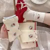 Calcetines de Estilo Japonés con Estampado de Gato KT para Mujer, Suaves, Lindos, de Dibujos Animados, con Encaje y Volantes, Algodón Puro, Sin Costuras, Industria del Calcetín de Zhuji, Venta al por Mayor