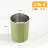 Copo de água de aço inoxidável 304, camada dupla com tampa, copo com tubo de sucção, copo simples de alto valor estético, personalizável, copo de café, atacado