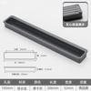 Puxador Embutido Quadrado Preto Invisível para Gaveta de Armário Acessível Luxo Embutido Fenda Puxador Oculto para Porta de Armário Guarda-roupa