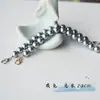 Cadena para Bolso con Colgante Llavero de Perlas Artificiales Cadena Hecha a Mano DIY con Perlas Accesorios 12mm Correa de Bolso de Perla Bolso de Hombro Único