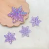 Pingente Acrílico Galvanizado UV Gelo Transparente Ornamento Floco de Neve Mabe Decoração para Pendurar em Peitoril de Janela DIY Materiais de Cola Cremosa
