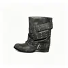 Botas estilo Martin de cordones con lazo, estilo británico para mujer 2026, botines de cuero con tacón grueso, botas de motorista con tachuelas, botines retro, modernos