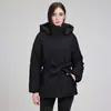 Diseño de Comercio Exterior Sudadera con Capucha Invierno Nuevo Chaqueta de Algodón con Plumas Estilo Coreano Cintura Ceñida Pequeña Ropa de Abrigo de Algodón