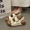 Sandalias de verano para mujer para exteriores, estilo nuevo, versátiles con faldas, adecuadas para ir al trabajo, zapatos romanos deportivos de playa con suela gruesa estilo francés