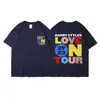 Harrystyloveontour Camiseta de Verano para Hombre Manga Corta Y2K Hip-Hop Street Moda Casual Ropa para Hombre