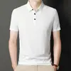 Transmisión en Vivo Transfronteriza Camisa Polo de Manga Corta para Waffles para Hombre Verano Nuevo Estilo Logo Básico Cuello Polo Camiseta Estampada