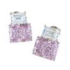 Aretes de plata S925 Longlongjin, lujo europeo y americano, diamante de alto carbono importado 8*10, diamante amarillo, para mujer, AliExpress wish